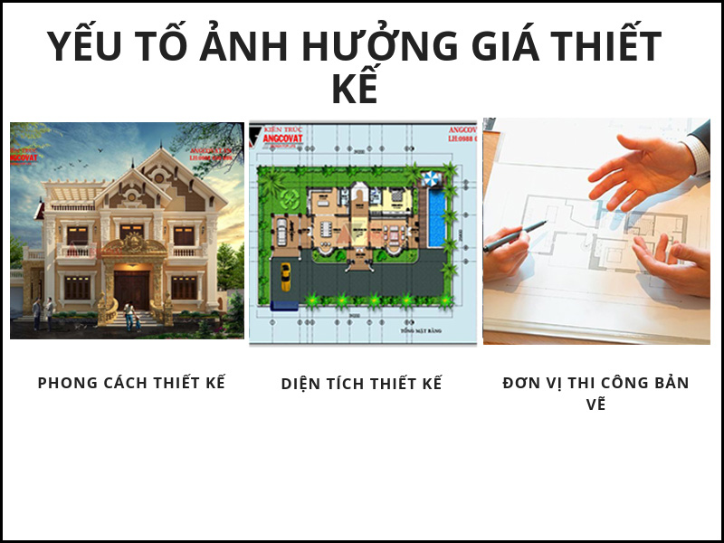 yếu tố ảnh hưởng giá thiết kế bản vẽ nhà