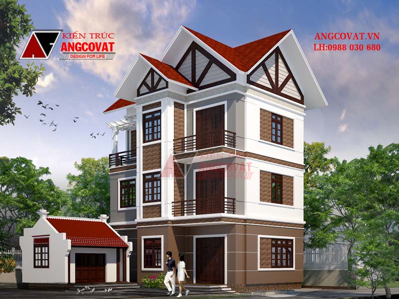 kết cấu mái thái hiện đại của mẫu nhà mái thái 80m2