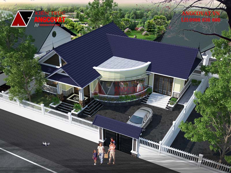 thiết kế nhà trệt 3 phòng ngủ đẹp