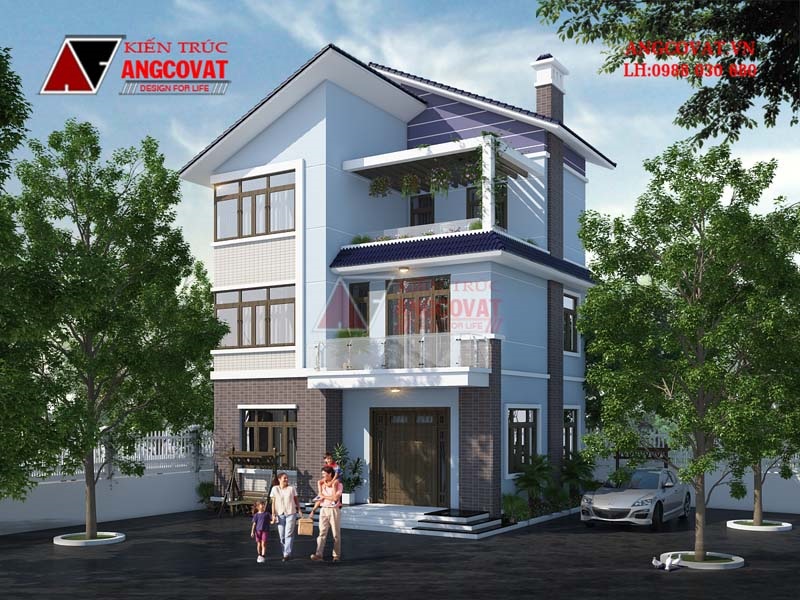 thiết kế nhà 3 tầng 70m2