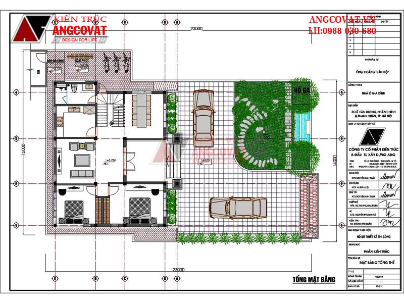 tổng mặt bằng xây nhà 2 tầng 5 phòng ngủ đẹp