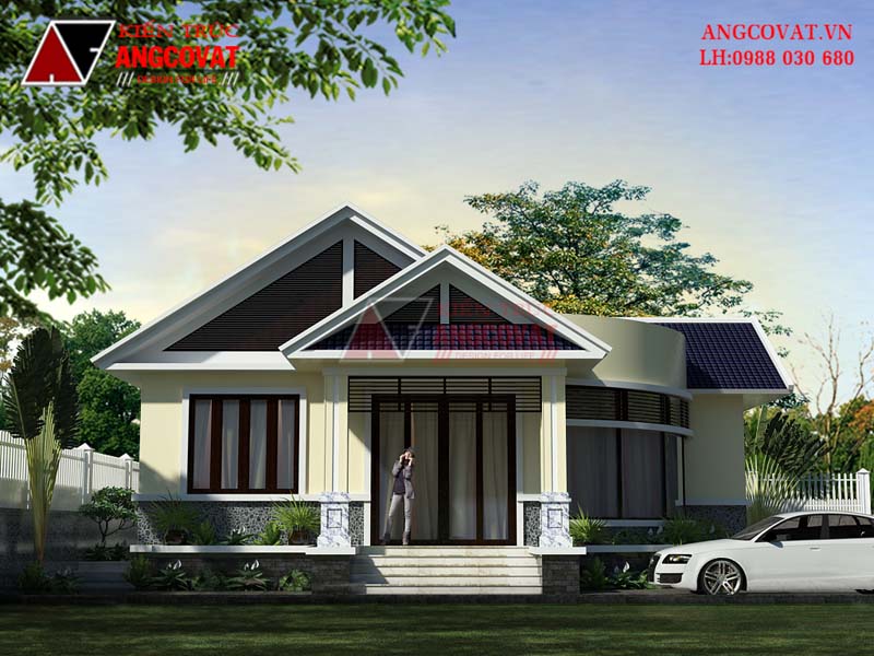 Phối cảnh 2: Tư vấn thiết kế xây nhà cấp 4 giá 800 triệu diện tích 130m2 3 phòng ngủ