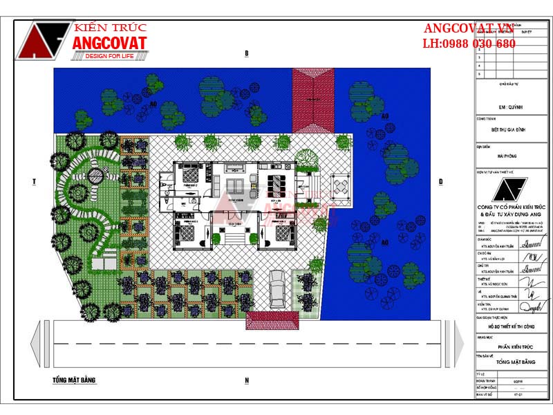 Tư vấn xây nhà 700 triệu 1 tầng chữ U diện tích 110m2 mặt bằng tổng