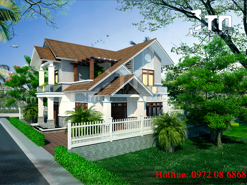 View 1: Thiết kế biệt thự 2 tầng đơn giản 110m2 ở Bắc Ninh