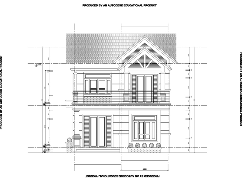 Mặt bên: Nhà phố 2 tầng đẹp, hiện đại ở Phú Thọ