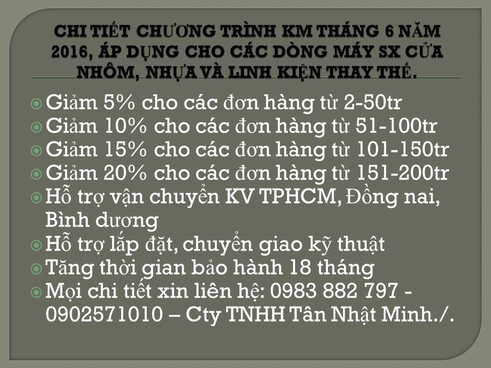 Khuyến mại lớn tháng 6