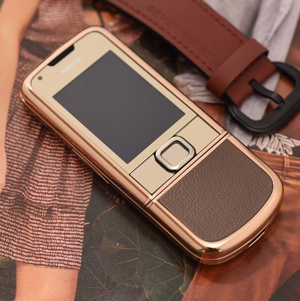 Vị thần tài của các doanh nhân – Nokia 8800 vàng hồng da nâu Vị thần tài của các doanh nhân – Nokia 8800 vàng hồng da nâu
