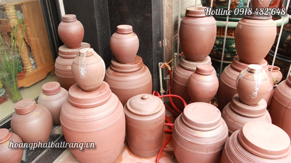 Chum sành đựng rượu Bát Tràng, chum rượu Bát Tràng