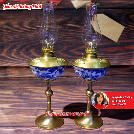 đèn dầu thờ Bát Tràng