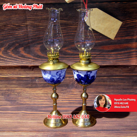 đèn dầu thờ Bát Tràng