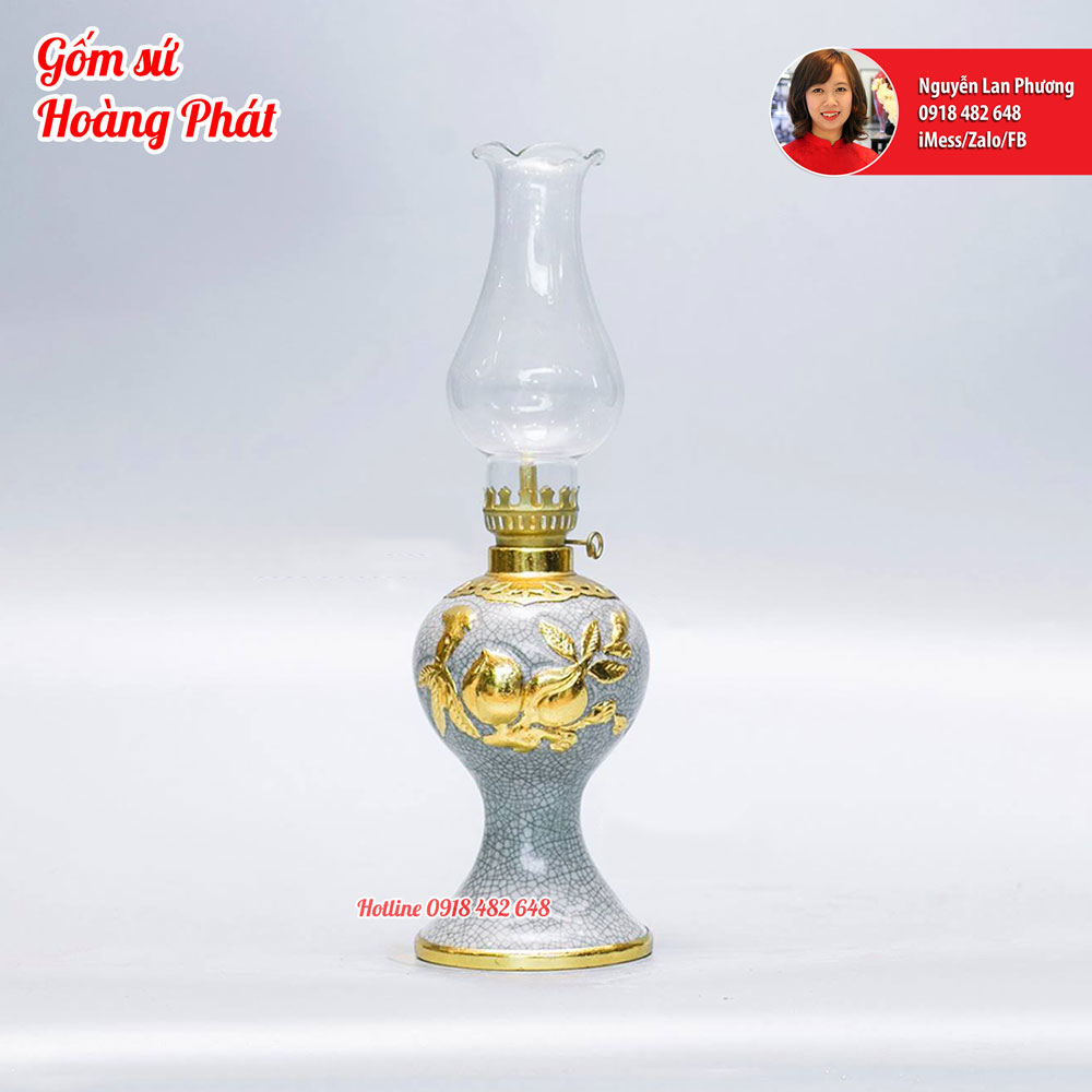 đèn dầu thờ Bát Tràng