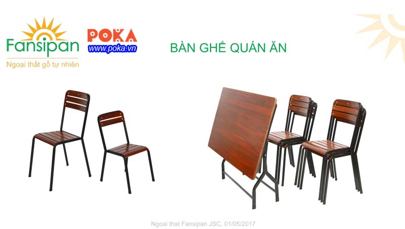 bàn ghế quán ăn