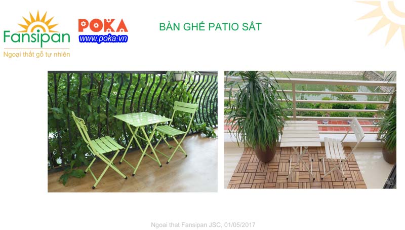 bàn ghế patio sắt