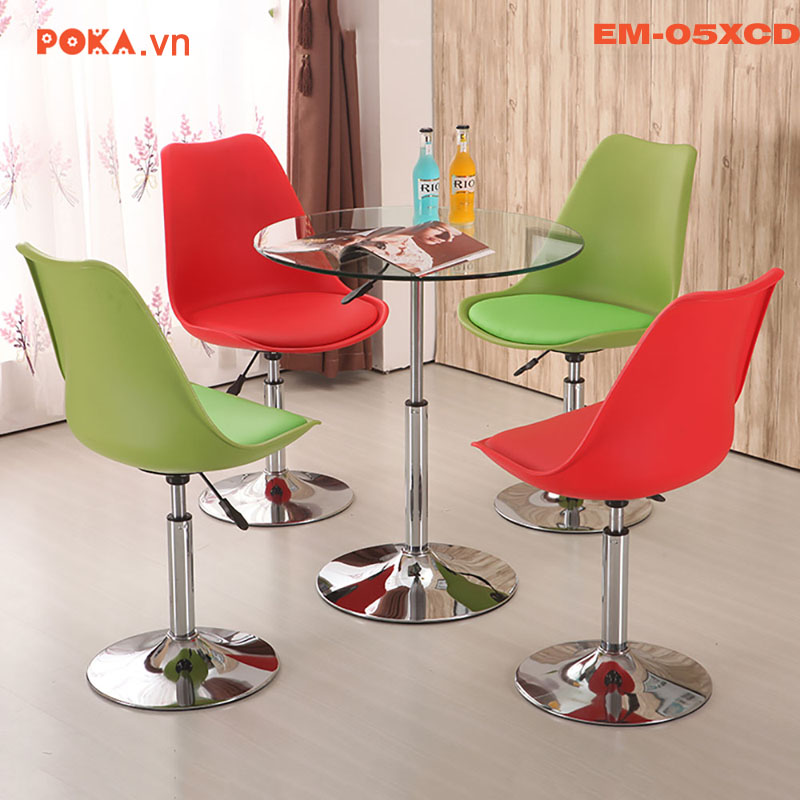 Ghế Eames xoay mặt đệm đế mâm cố định EM-05XCD