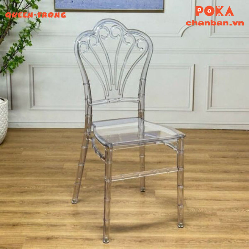 Ghế Sự Kiện QUEEN vương miện nhựa trong suốt