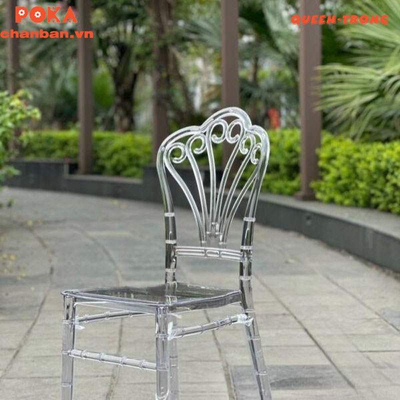 Ghế Sự Kiện QUEEN vương miện nhựa trong suốt