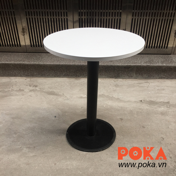 Bàn composite tròn 60cm chân sắt mâm tròn