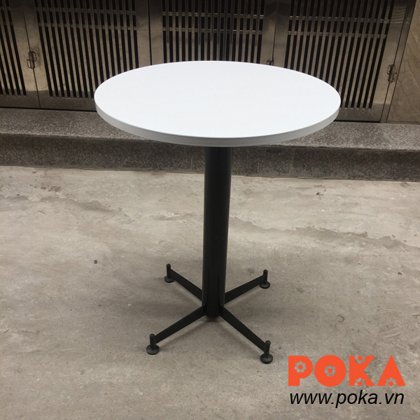 Bàn composite tròn 60cm chân sắt X