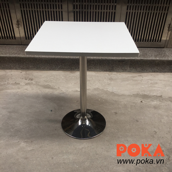 Bàn gỗ composite vuông 60x60cm chân inox