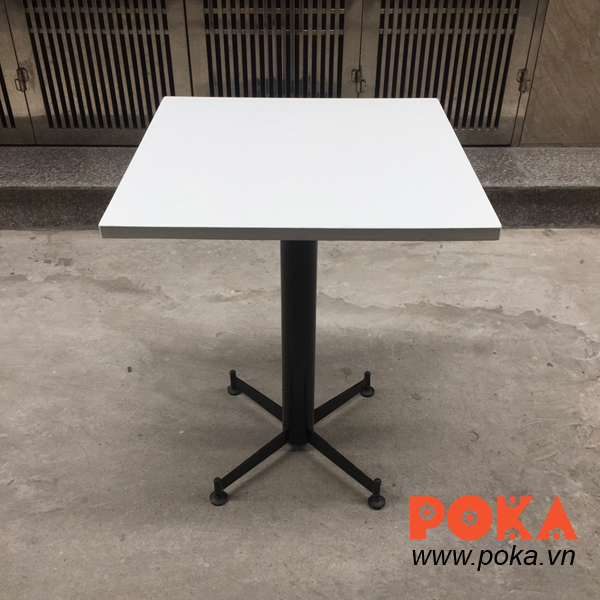 Bàn composite vuông 60x60cm chân sắt X