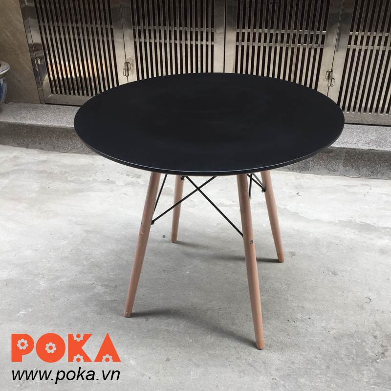 Bàn Eames tròn 80cm màu đen