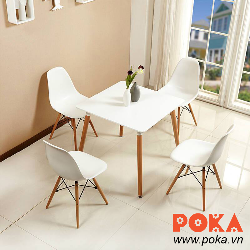 Bàn ăn Eames vuông 80x80cm