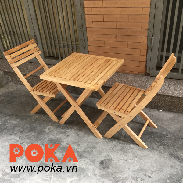 Bàn ghế cà phê mini cao su