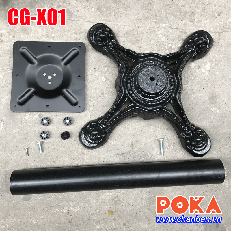 Chân bàn gang đúc chữ thập cho quán cà phê