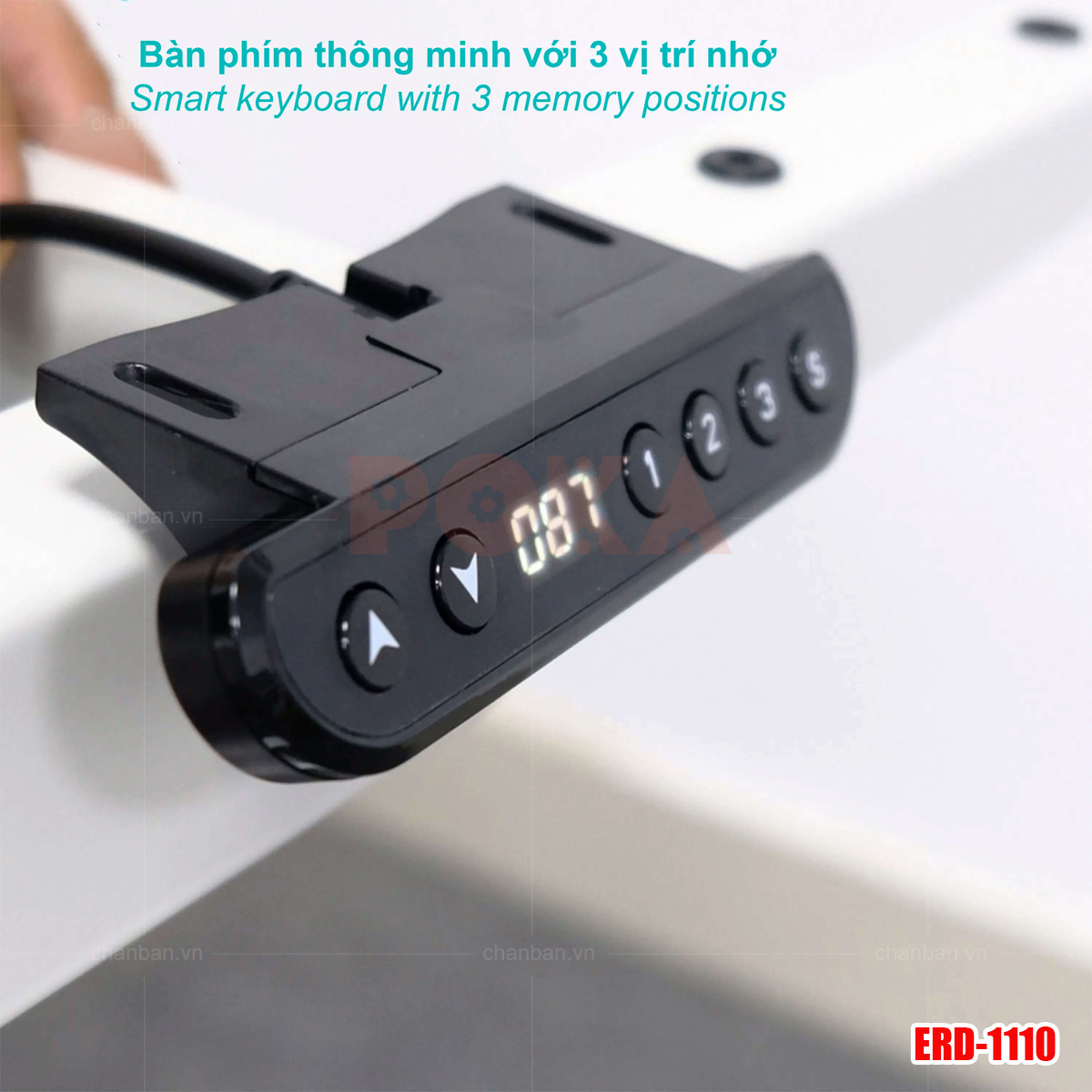 Chân bàn thông minh nâng hạ bằng motor điện