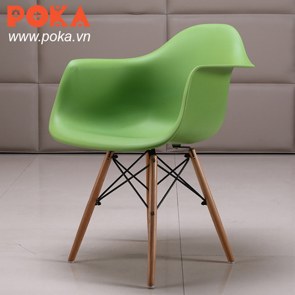 Ghế Eames DAW có tay màu xanh lá cây