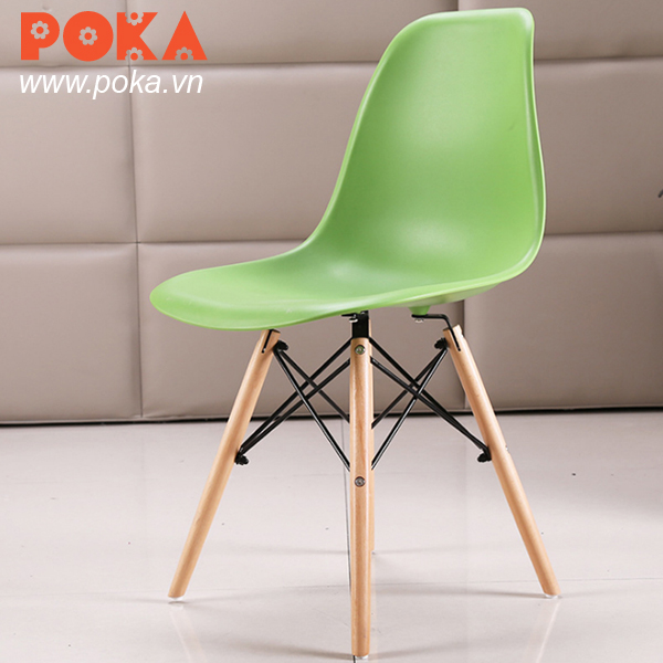 Ghế ăn Eames màu xanh lá cây