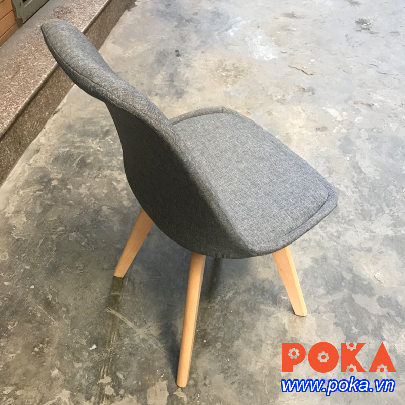 Ghế Eames bọc vải màu ghi xám