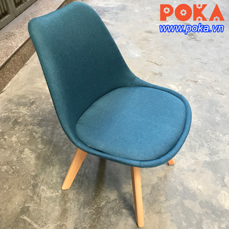 Ghế Eames bọc vải màu xanh