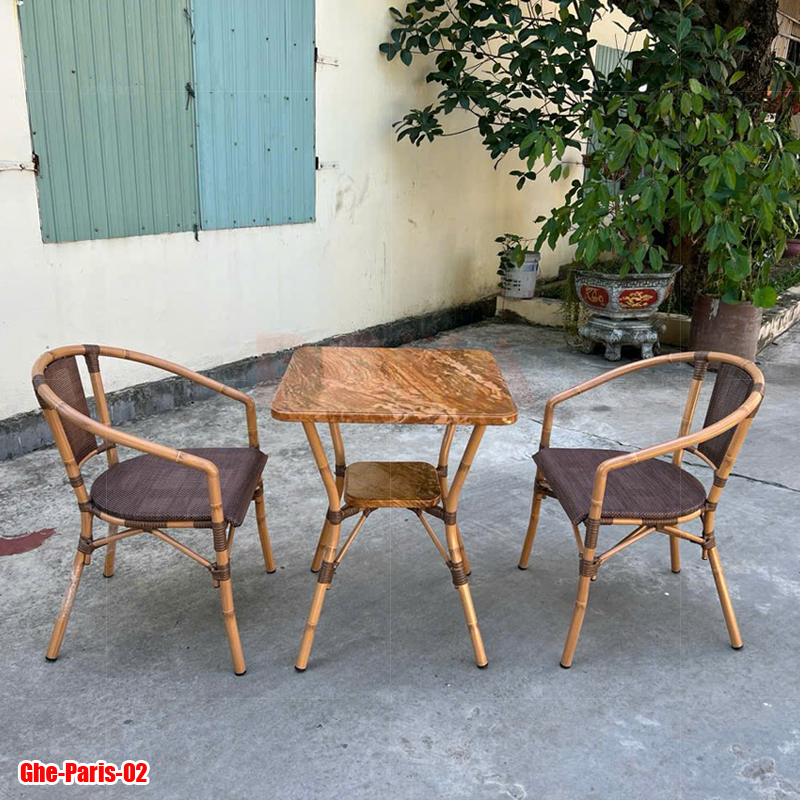 Bàn ghế textilene Paris Fansipan nhôm