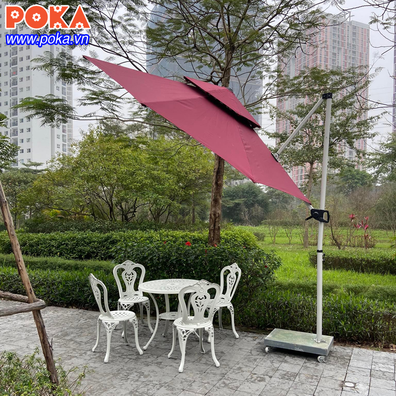 Ô dù lệch tâm tròn nghiêng 3m