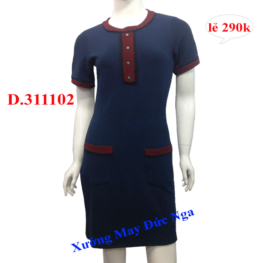 Đầm phối kiểu độc đáo, sang trọng D.311102