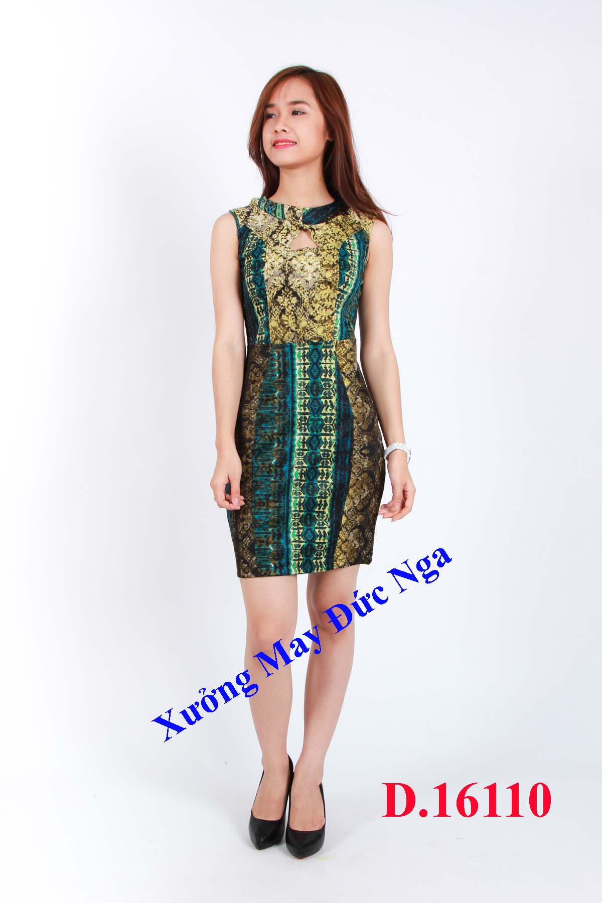 Đầm họa tiết sang trọng, top10 mẫu hot nhất 2015, D.16110