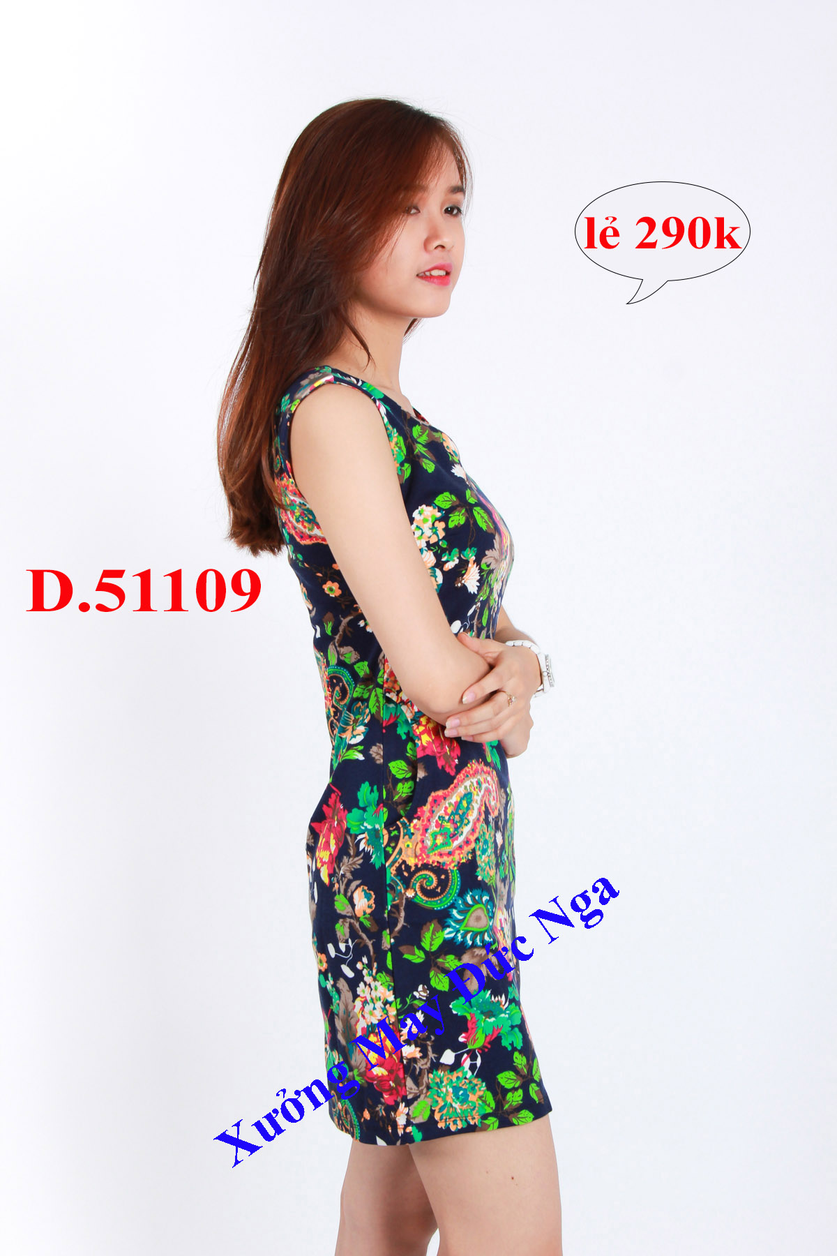 Váy đầm họa tiết siêu sang chảnh, D.5110