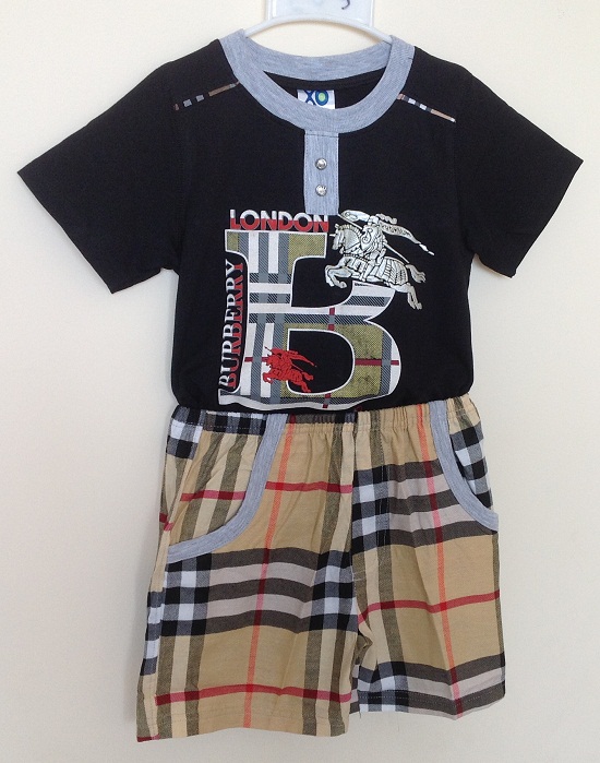 Bán sỉ quần áo trẻ em, bộ BURBERRY LONDON đen