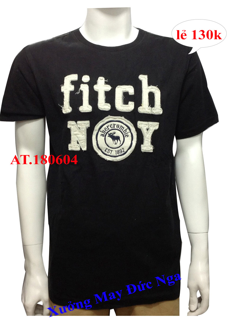 Áo thun nam chữ đắp Fitch NY