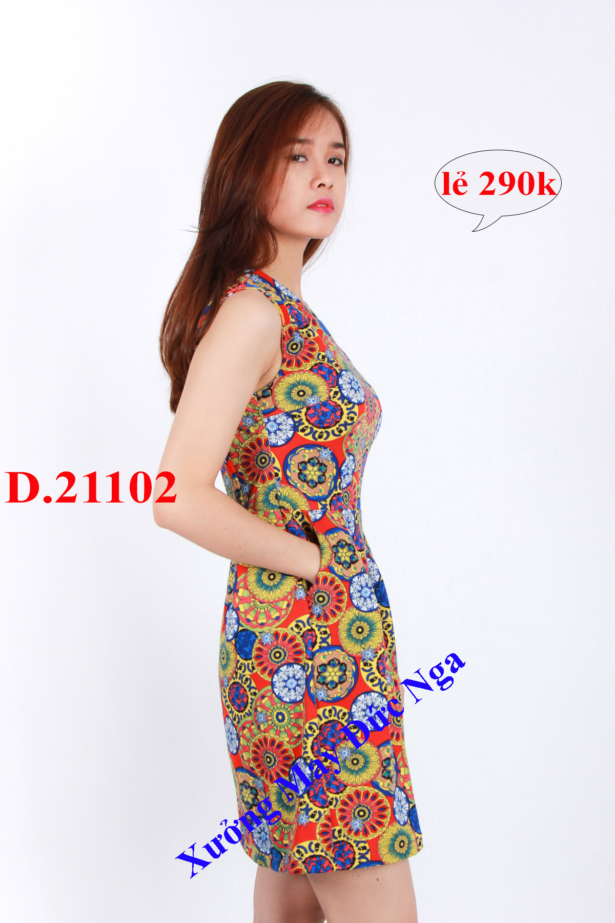 Đầm hoạt tiết quý phái D.2110