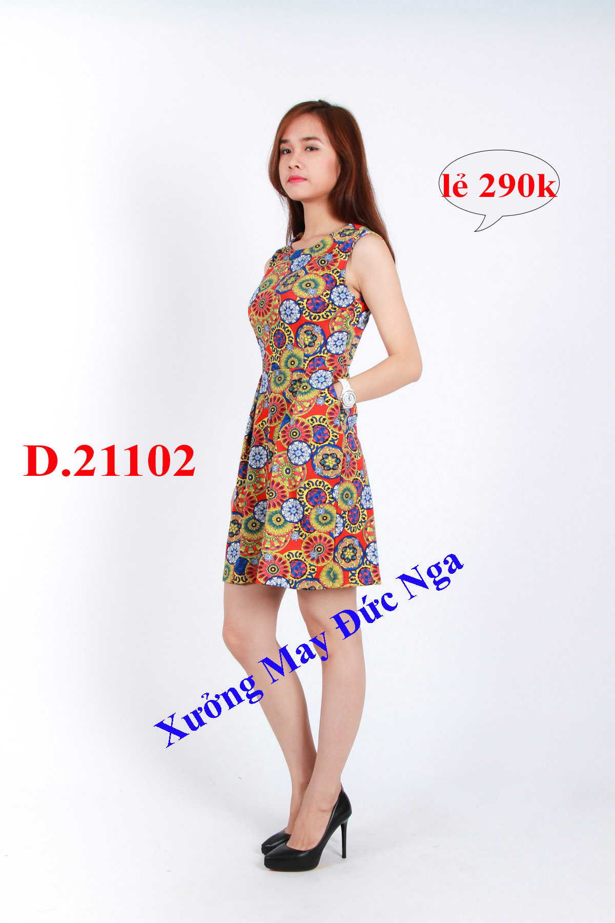 Đầm hoạt tiết quý phái D.2110
