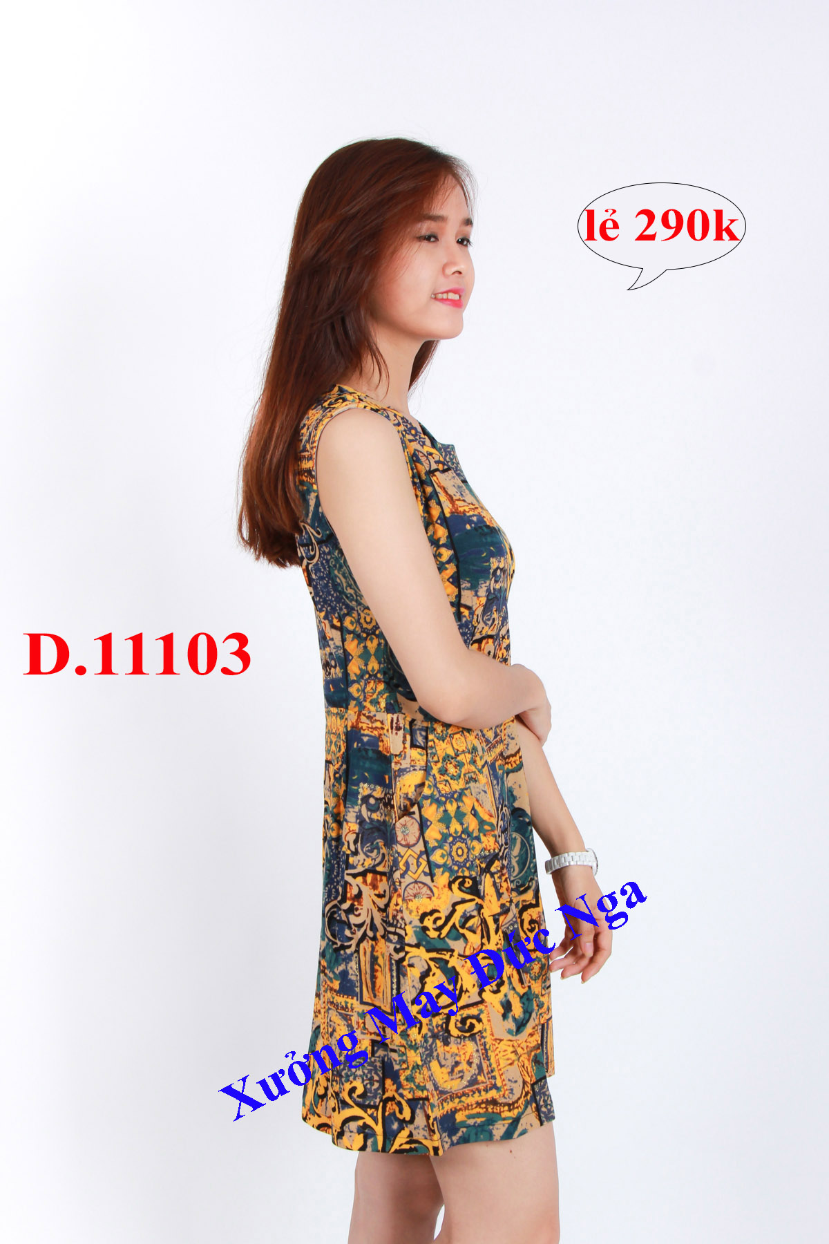 Đầm họa tiết sang trọng D.1110