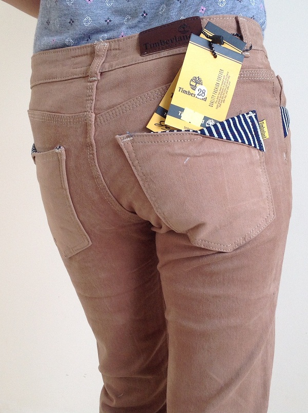 Quần kaki nữ Timberland, mã số 4, màu xám nâu