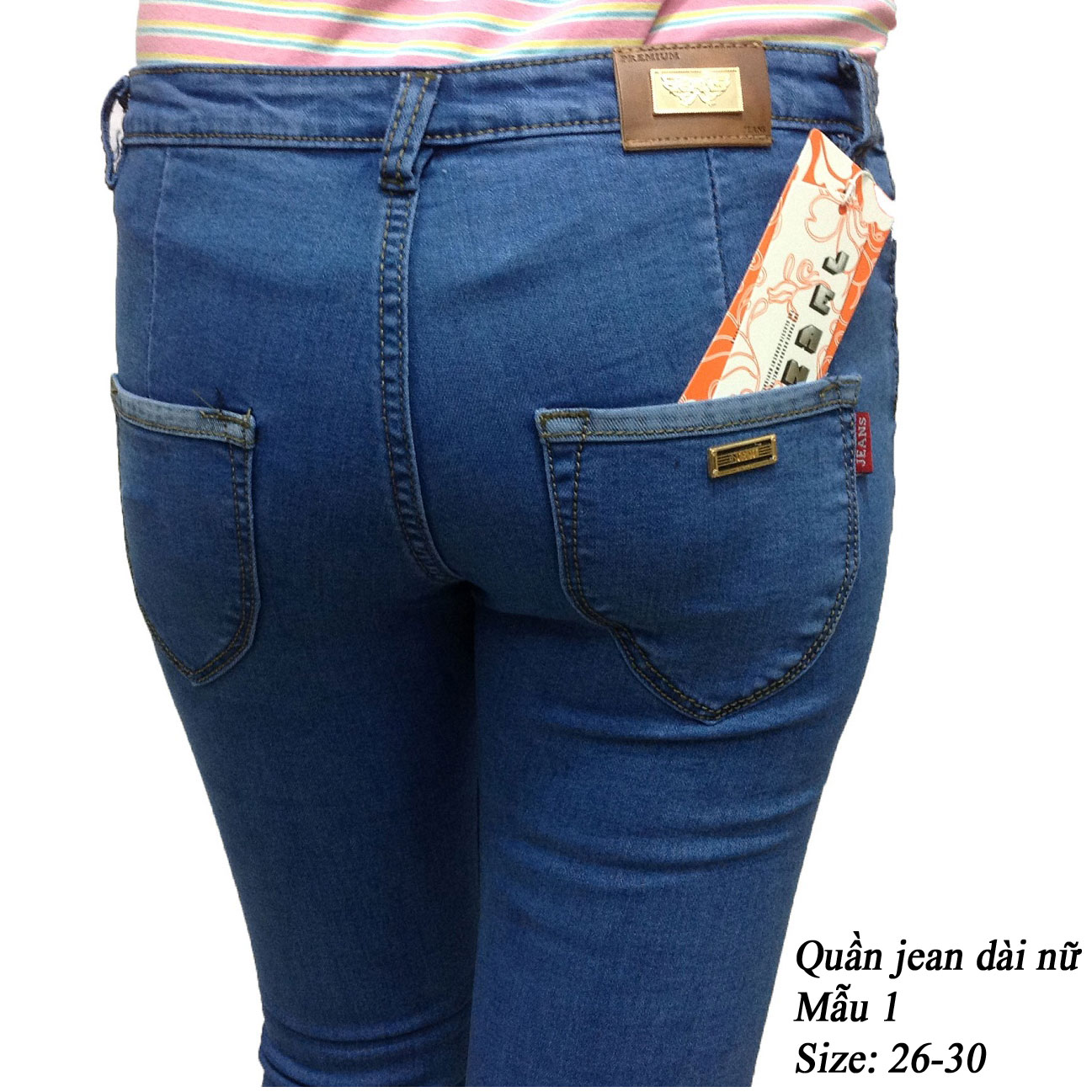 Quần jean dài nữ mẫu 1, giá sỉ