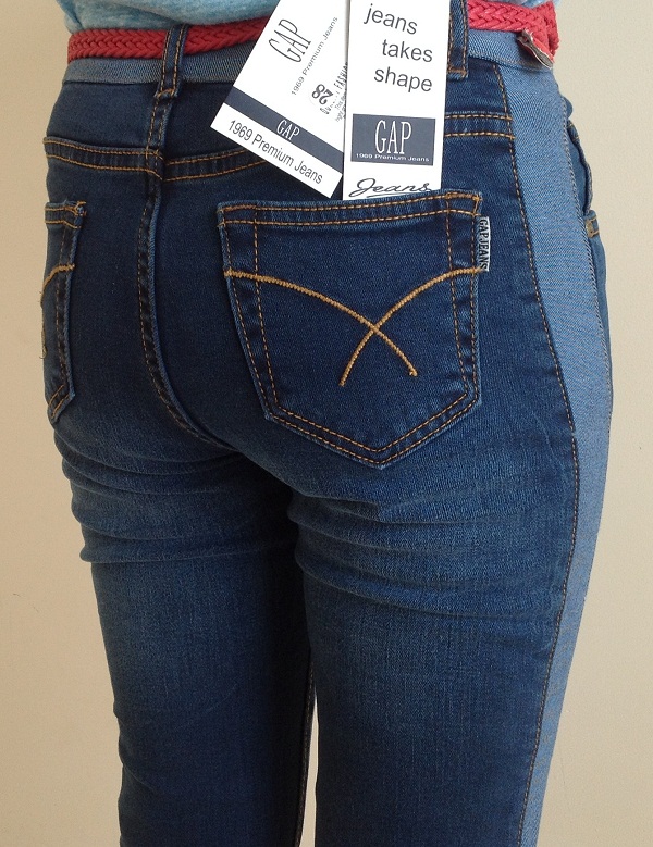 Quần jean nữ Gap phối sườn, mã số Gap1