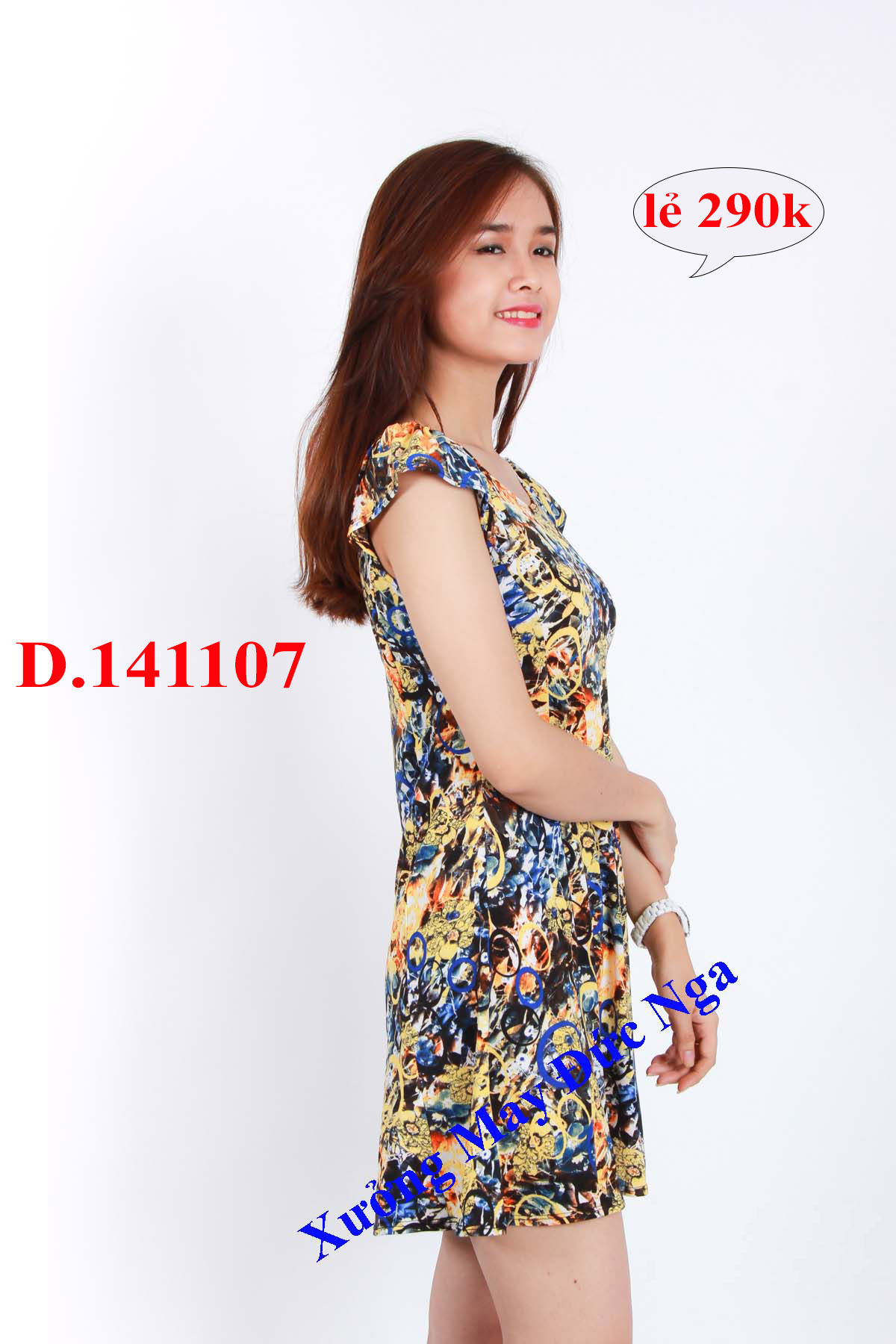 Váy đầm họa tiết độc đáo, sang trọng, D.14110