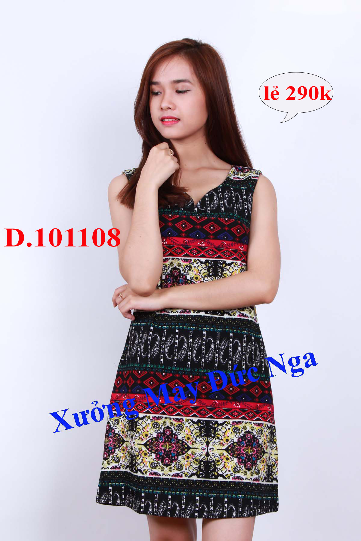 Váy đầm họa tiết sang trọng D.10110, top10 mẫu hot nhất 2015