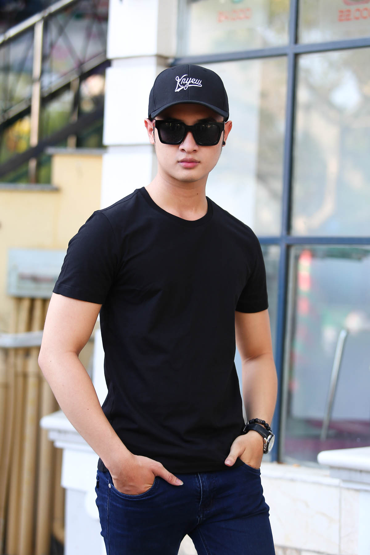 Áo thun trơn giá sỉ, 100% cotton, màu đen cá tính