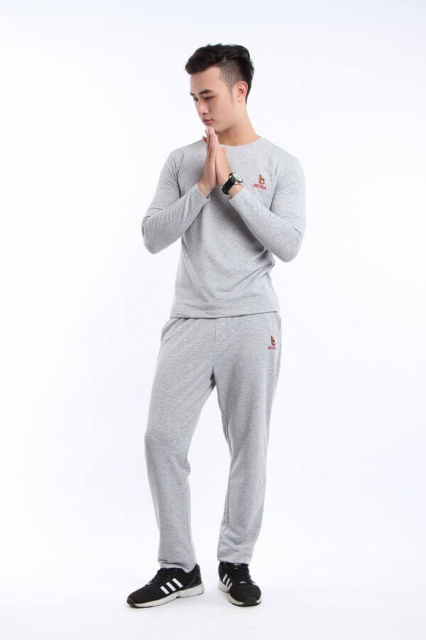 Bộ nỉ Boyka giá sỉ, màu muối tiêu
